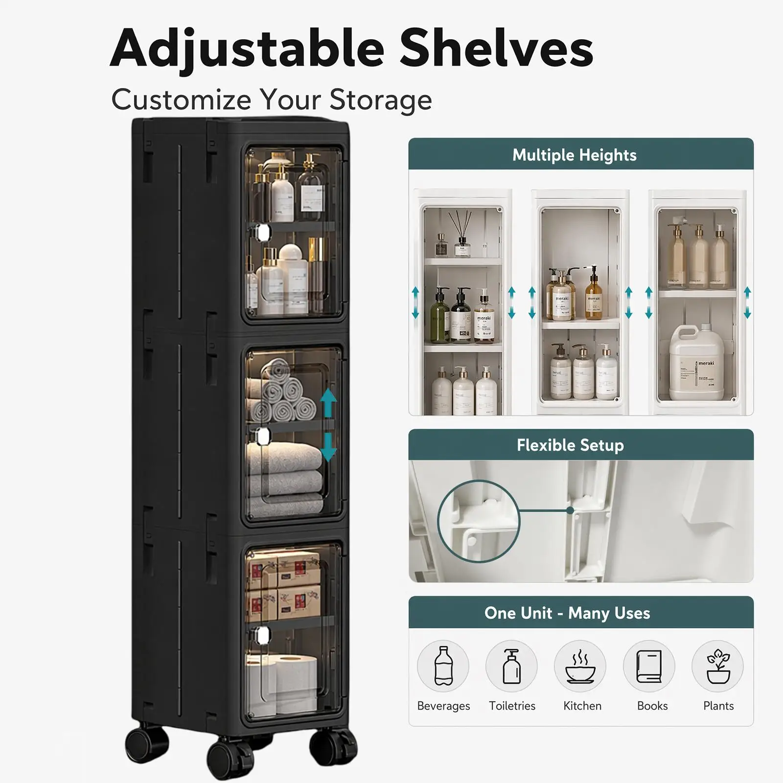 خزانة تخزين ضيقة ورفيعة بخمس ط - مراجعة Kitchen Gadgets Organizer وسعره