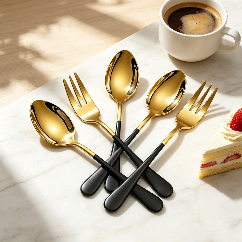 طقم أدوات مائدة للحلويات 8/12/ - مراجعة Kitchen Gadgets Gold وسعره