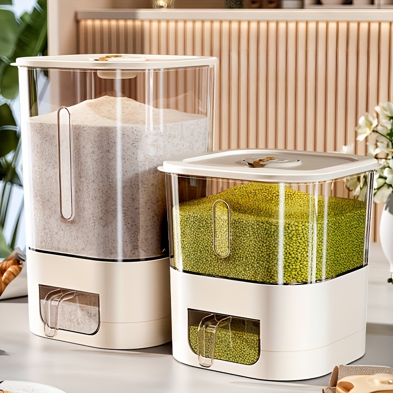 موزع أرز سعة 14 رطل، حاوية تخز - مراجعة Kitchen Gadgets Organizer وسعره