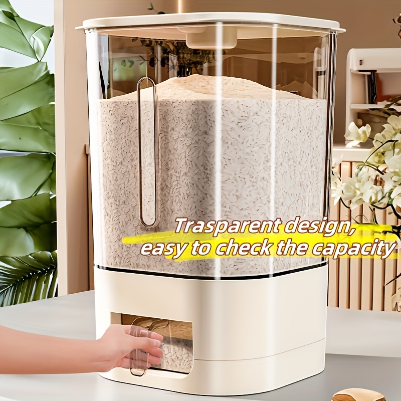 موزع أرز سعة 14 رطل، حاوية تخز - مراجعة Kitchen Gadgets Organizer وسعره